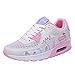 Produktbild Saihui Damen Sneaker Sportschuhe Rutschfeste Laufschuhe Cushion Turnschuhe Mesh Air Turnschuhe Schnürer Hallenschuhe Outdoor Leicht Straßenlaufschuhe (EU:35, Rosa)