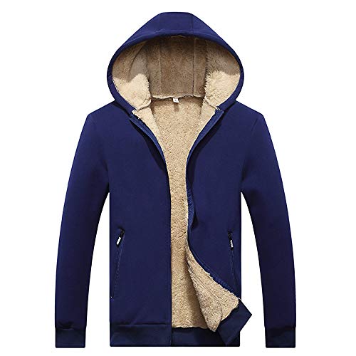 Winterjacke Mäntel Herren,Elecenty Männer Wintermantel Trenchcoat Jacken Kapuzenjacke mit Kapuze Warm Gefütterte Steppmantel