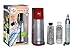 Produktbild Soda Trend Wassersprudler Deluxe + Glasflasche + PET Flasche + CO2 Zylinder schwarz (Rot)