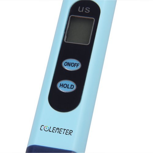COLEMETER Digital LCD EC Leitwertmessgerät zur Überprüfung der Wasserqualität Wassertester Tester Pen 0-9999 µs/cm - 6