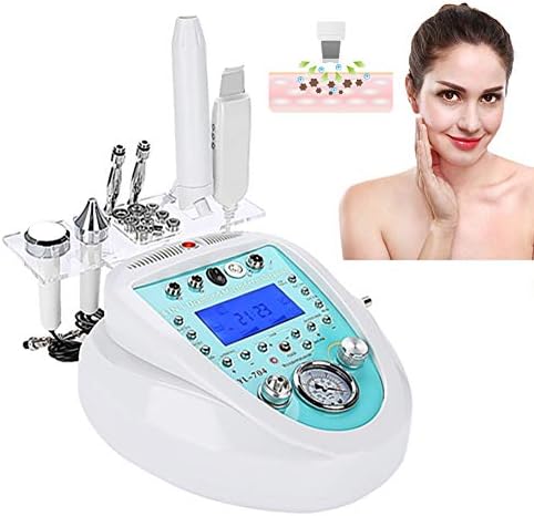 Diamond Dermabrasion Machine, Multi-Function Skin Scrubber High Frequency Electro-therapeutic Peeling Exfoliator Massager Skin Care for Skin Rejuvenation Lift Tighten, Removel Acne, Blackheads(White)