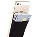 Produktbild Sinjimoru Smart Wallet (aufklebbarer Kreditkartenhalter) /Smartphone Kartenhalter/Handy Geldbeutel/Mini Geldbörse/Kartenetui für iPhones und Android Smartphones. Sinji Pouch Basic 3, Schwarz.