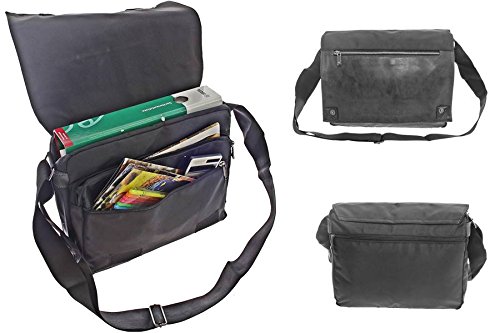 Schultertasche Citybag Flugbegleiter Ausweistasche Umhängetasche Business Messenger Bag Tasche Black NEU - 5