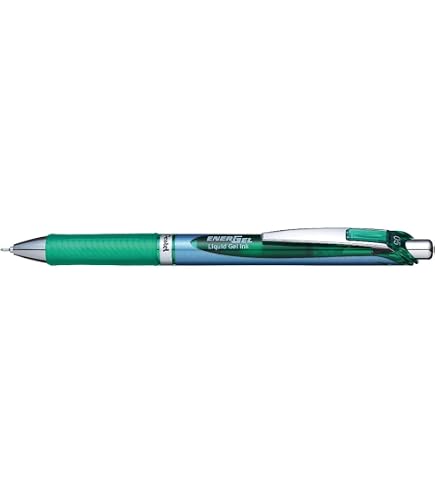 Pentel Energel BLN75 Gelroller 0,5 Mm – 3er Pack Grün, Nachfüllbar & Schnell Trocknend