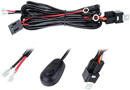 Reusious Waterproof 3M 10ft 12V 40A Off Road LED Offroad LED Light Bar Wiring Kits Wiring Harness for High Watt LED Bar, with 40 Amp Power Relay Fuse On-Off Toggle Switch