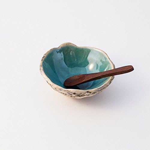 Beautiful SEAWEED GREEN handmade ceramic spice bowl with spoon, Stoneware pottery bowl, Ring bowl, Soy sauce bowl, Salt &amp; Pepper bowl, Christmas gift, Birthday gift