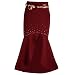 Cutecumber Girls Georgette Embellished Maroon below Knee Length Skirt RS.699.00
