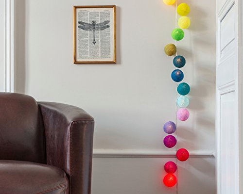 Lichterkette Tao Tong mit 20 Lampions, La Case de Cousin Paul Fairy Lights, Cotton Ball Lichtkugeln - 2