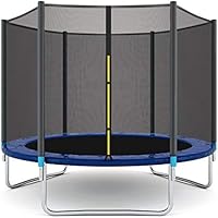IDEALT Outdoor Sports Garden Trampoline with Safety Enclosure (8ft)