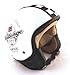 Produktbild SOXON SP-301 Challenger Motorrad-Helm Roller-Helm Jet-Helm Bobber Scooter-Helm Pilot Cruiser Vintage Mofa Chopper Helmet Biker Vespa-Helm Retro, ECE zertifiziert, inkl. Stofftragetasche, Weiß (Challenger), S (55-56cm)