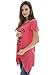 Bearsland Women's Breastfeeding and Nursing Ice Silk Summer Top Red UK Size 12-14