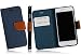 Produktbild iPhone 7 (4.7) PU Leder Tasche Case Hülle Handyhülle Schutzhülle Handytasche Book Case mit bruchfester Innenschale und Magnetverschluss Blau / Braun
