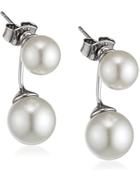 Dyrberg/Kern 338172 - Pendientes de acero inoxidable con perla