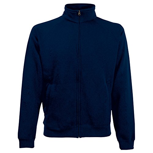 Zip Through Sweat Jacket in Deep Navy Size L (SS92)