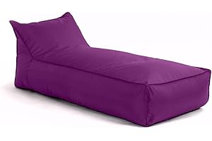 Avalon - Pouf Chaise Longue da Esterno Badd L Jive, Pouf Letto Comodo e Impermeabile, Grande e Perfetto da Giardino, Ottimo per Arredo Piscina, Design Moderno, Made in Italy(70x160cm-Viola)