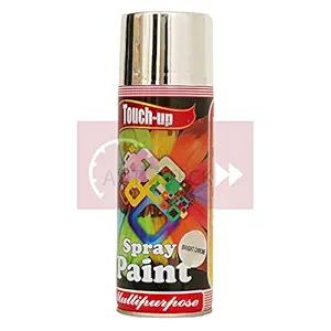 Touch Up TP-BRTCHM-1269 Spray Paint, Silver, Bright Chrome Coat Finish 400ml