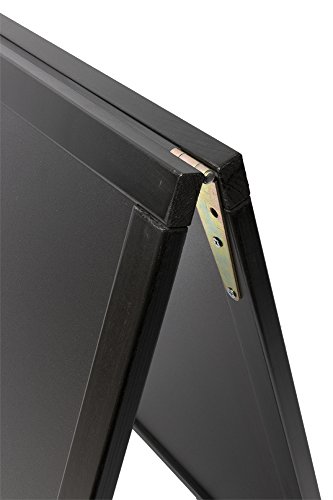 Securit - Pizarra tipo s  ndwich de doble cara  55 x 85 cm   acabado lacado  color negro