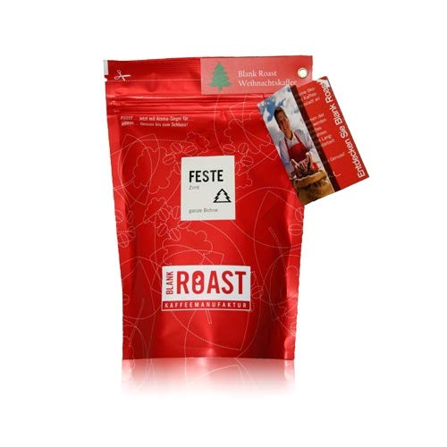 BLANK ROAST | Flavoured Kaffee | Saisonal-Kaffee | Feste Zimt | Weihnachtskaffee | Cafe Creme | Kaffee Größe 250g, Geschmack als ganze Bohne