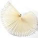 50x False Nail Art Tips Sticks polish Display Fan 4 Practice salon Natural color