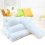 New! 10 Pcs Baby Cotton Washable Reusable Soft Cloth Diaper Diapers Inserts Super Water Absorbent 32x12CM