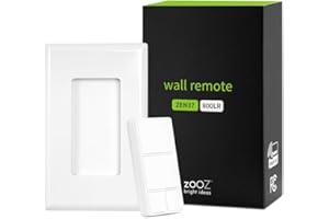ZOOZ 800 Series Z-Wave Long Range Wall Remote & Scene Controller ZEN37 (Battery Powered), White | Z-Wave Hub Required
