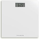 Rowenta Premiss Bilancia Pesapersone Digitale, Ampio Display, Portata 150 kg, Ultra Sottile, Automatica, Piattaforma in Vetro