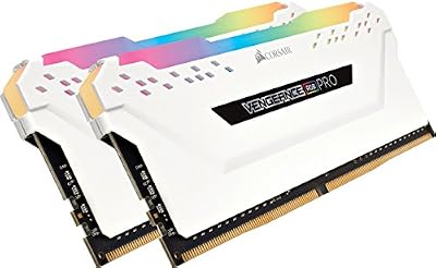 Corsair Vengeance RGB Pro - Kit de Mémorie Enthousiaste (16Go (2x8Go), DDR4, 3200MHz, C16, XMP 2.0) - Blanc