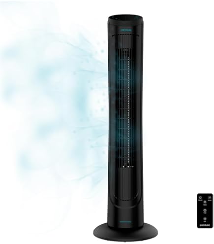 Taurus - Ventilador de torre New Babel 50W,Altura 86cm,3 velocidades,Timer 2h,Auto Off,Función oscilante,Base antideslizante,Selectores giratorios,Gris Taurus - Ventilador de torre New Babel 50W,Altura 86cm,3 velocidades,Timer 2h,Auto Off,Función oscilante,Base antideslizante,Selectores giratorios,Gris