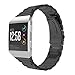 Produktbild MoKo Fitbit Ionic Armband - Edelstahl Replacement Wrist Band Watchband Strap Uhrenarmband Erstatzband Watch Band für Fitbit Ionic Smartwatch, 5.31"-8.07"(135mm-205mm), Schwarz