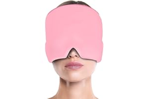 ‎PKKP PKKP Kopfschmerzen und Migräne Mütze, Kühlpads Gel Migrane Maske, Wiederverwendbare Migräne-Entlastungskappe für Verspannungen, Stress, lang anhaltende kühlende Eistherapie (rosa)