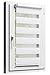 Produktbild Fensterrollo Doppelrollo Duo-Rollo Sonnenschutz Sichtschutz mit Kettenzug und Klemmfix in Weiss inkl. Zubehör und weissen Leisten - 50x150 cm