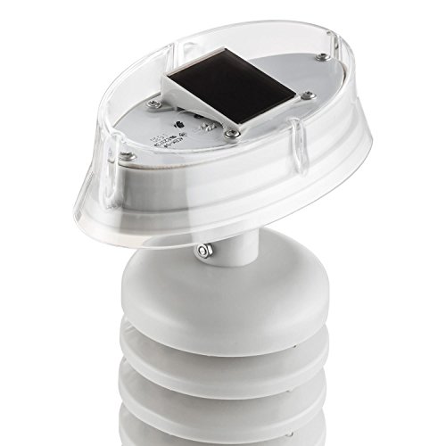 oneConcept Beaufort Wetterstation Thermometer (LCD-Touch-Display, Solarpanel, 4 Sensoren, Datenübertragung per Funk, 100 m Funkreichweite, Sendefrequenz: 868 MHz) silber-weiß - 4