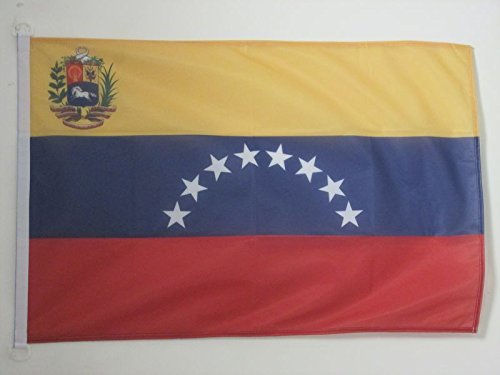 AZ FLAGAZ FLAG - Venezuela Nautical Flag - 18'' x 12'' - For Outdoor and Boat - Venezuelan Banner Knitted Polyester with Two Plastic Rings - Vivid Colors - 12x18 in - 45x30 Cm