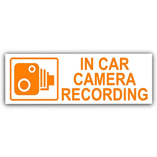 Platinum Place - Pegatina para Cristal de Coches, Taxis y Furgonetas (5 Unidades, tamaño pequeño), diseño con Texto In Car Camera Recording