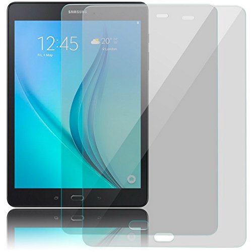 Saxonia. 2x Displayschutz Folie aus Gehärtetem Glas für Samsung Galaxy Tab A 9.7 (SM-T550N SM-T555) Glasfolie Hartglas | HD Klar Transparent