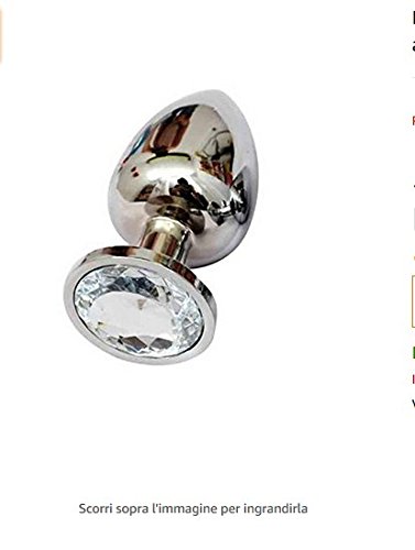 Jellbaby Solid aluminum G point backstage anal metal anal suppository heart-shaped anal suppository (white S)