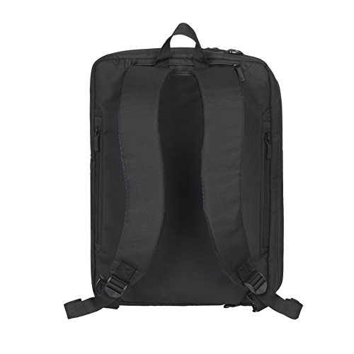 RIVACASE Tasche für Laptops bis 16“ – 2in1 Werwandelbare Notebooktasche/Rucksack mit Trolley Befestigung – Schwarz - 12