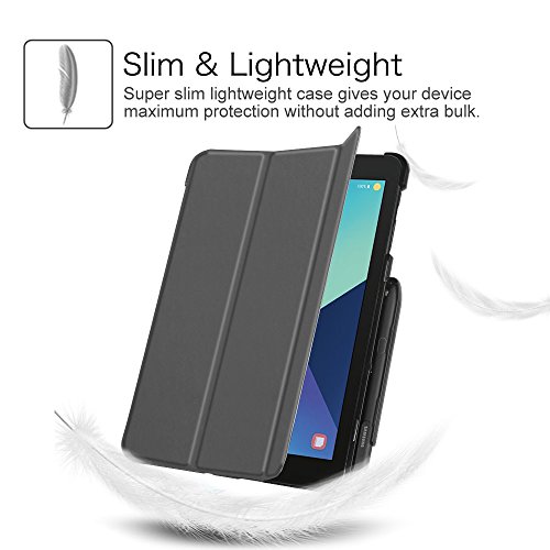 Fintie Samsung Galaxy Tab S3 9.7 Hülle – Ultra Schlank Superleicht Ständer Schutzhülle Cover Case Tasche mit Auto Schlaf / Wach Funktion und eingebautem S Pen Halter für Samsung Galaxy Tab S3 T820 / T825 (9,68 Zoll) Tablet-PC, Space Grau - 5
