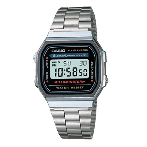 Casio Retro Unisex Uhr Alarm Chrono Digitaluhr A168WA-1WDF