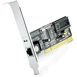 CSL - Tarjeta de Red PCI Gigabit LAN/Adaptador Fast Ethernet 10/100/1000 DSL Realtek | 2000 Mbit (dúplex Completo) | 32 bits | Bus PCI 2.2