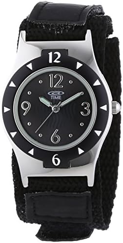 At Time Children's Watch with Grey Dial and Black Fabric Strap 454-1806-44