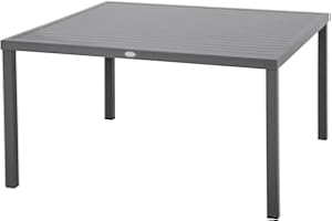 HESPERIDE Table de Jardin carrée Piazza 8 Places Graphite