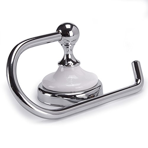 MSV MS108 – Toilettenpapierhalter aus Keramik und Zink - 3