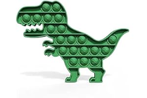 EASTRONIC Pop It - Bubble Fidget Toy - Jeu antistress relaxant pour adultes et enfants (Forme: Dinosaure, Couleur: Vert)