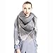 Produktbild feehan Damen Schal PATCHWORK Oversized Herbst Winter Deckenschal klassische Kariert Schal lang weich warm Karoschal Poncho Schal Kariert übergroßer Quadratisch Deckenschal Herbstschal Winterschal (Lightgray)