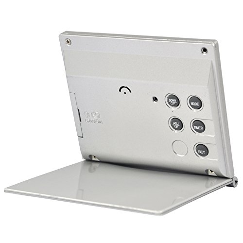 Trixes Wecker Uhr Silber Digital LCD Schreibtischuhr Temperatur - 2