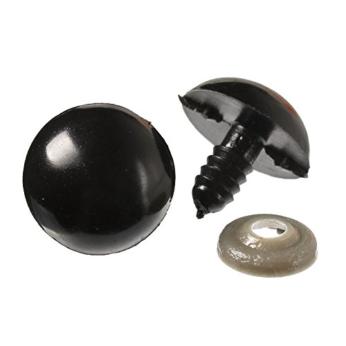 10x schwarze Teddy Augen ABS 19x19mm
