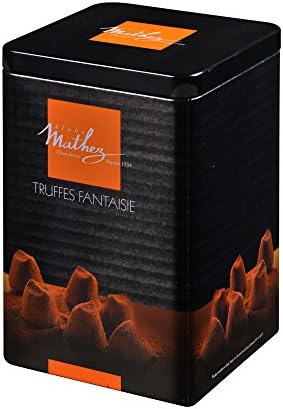 Mathez Truffles Orange Plain Flavor Square Tin 300g
