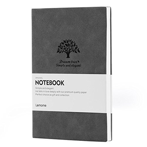 Cuaderno Rayas/Lined Notebook - Journal Ejecutivo de Sintonía Suave Forrado con Papel Grueso y Cinta Marcadora A5, Lemome