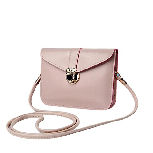 Sac LILICAT Mode Rétro Sac de Sac zéro Sac à Main en Cuir Single Shoulder Messenger Sac de téléphone Mini Sac fourre-Tout (Beige)